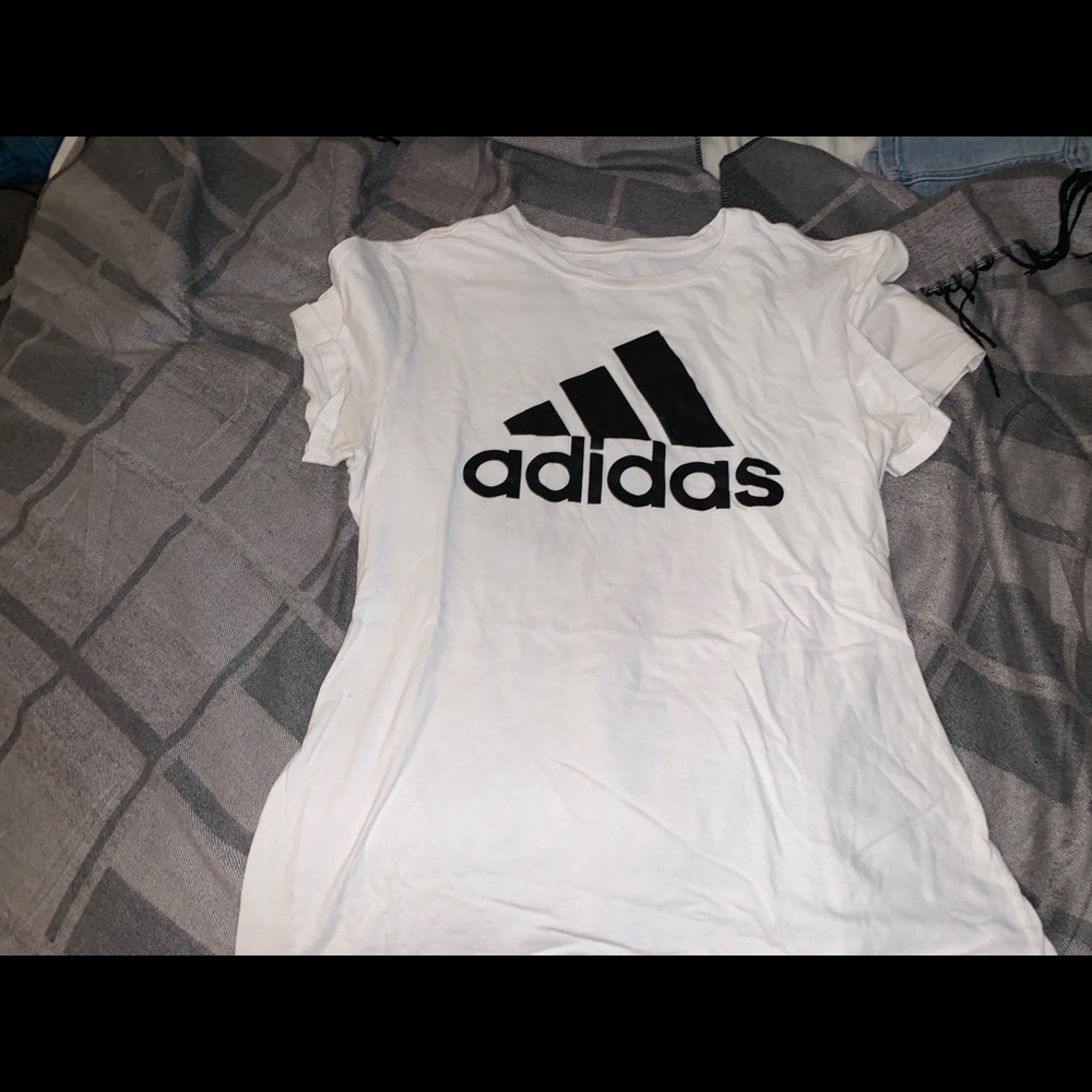 Women’s white Adidas shirt